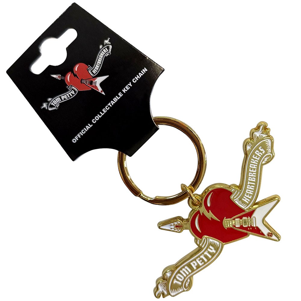 Tom Petty And The Heartbreakers - Heart Logo Sleutelhanger - Goudkleurig/Multicolours